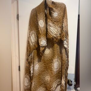 Manaola Brown and White Swim Cover-Up